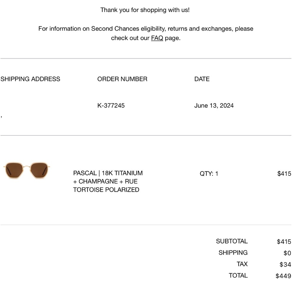 KREWE Gold Frame Sunglasses with Brown Lenses